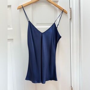 Elegant Emerson Thorpe Navy Midnight Blue Women's Silk Camisole